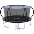 thumbnail image 1 of YORIN Trampoline, 16FT 14FT 12FT Trampoline with Enclosure Net, 1500LBS Trampoline for 8-9 Kids Adults, Outdoor Trampoline with Ladder, Anti-Rust Backyard Heavy Duty Recreational Round Trampoline, 1 of 9