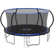 YORIN Trampoline, 16FT 14FT 12FT Trampoline with Enclosure Net, 1500LBS Trampoline for 8-9 Kids Adults, Outdoor Trampoline with Ladder, Anti-Rust Backyard Heavy