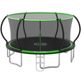 thumbnail image 1 of YORIN Trampoline, 16FT 14FT 12FT Trampoline with Enclosure Net, 1500LBS Trampoline for 8-9 Kids Adults, Outdoor Trampoline with Ladder, Anti-Rust Backyard Heavy Duty Recreational Round Trampoline, 1 of 10