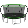 thumbnail image 1 of YORIN Trampoline, 16FT 14FT 12FT Trampoline with Enclosure Net, 1500LBS Trampoline for 8-9 Kids Adults, Outdoor Trampoline with Ladder, Anti-Rust Backyard Heavy Duty Recreational Round Trampoline, 1 of 9