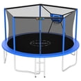 thumbnail image 1 of YORIN Trampolines Outdoor, 1400LBS 14FT Trampoline for Kids and Adults, Backyard Heavy Duty Trampoline with Enclosure Net, Basketball Hoop, Ladder, Birthday Gift, 1 of 8