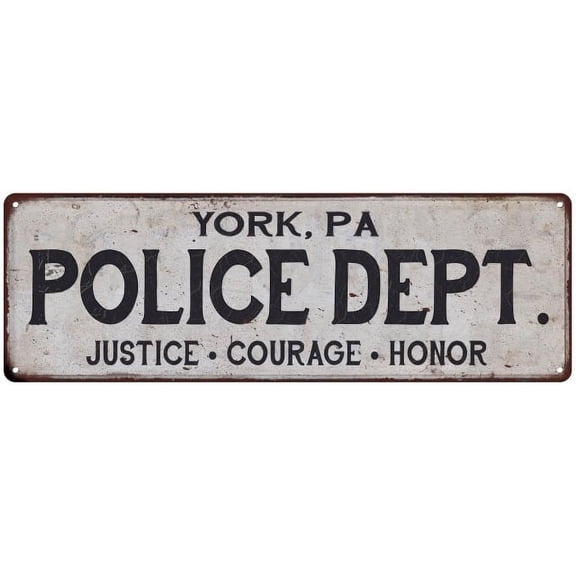 YORK, PA POLICE DEPT. Home Decor Metal Sign Gift 8x24 108240012847