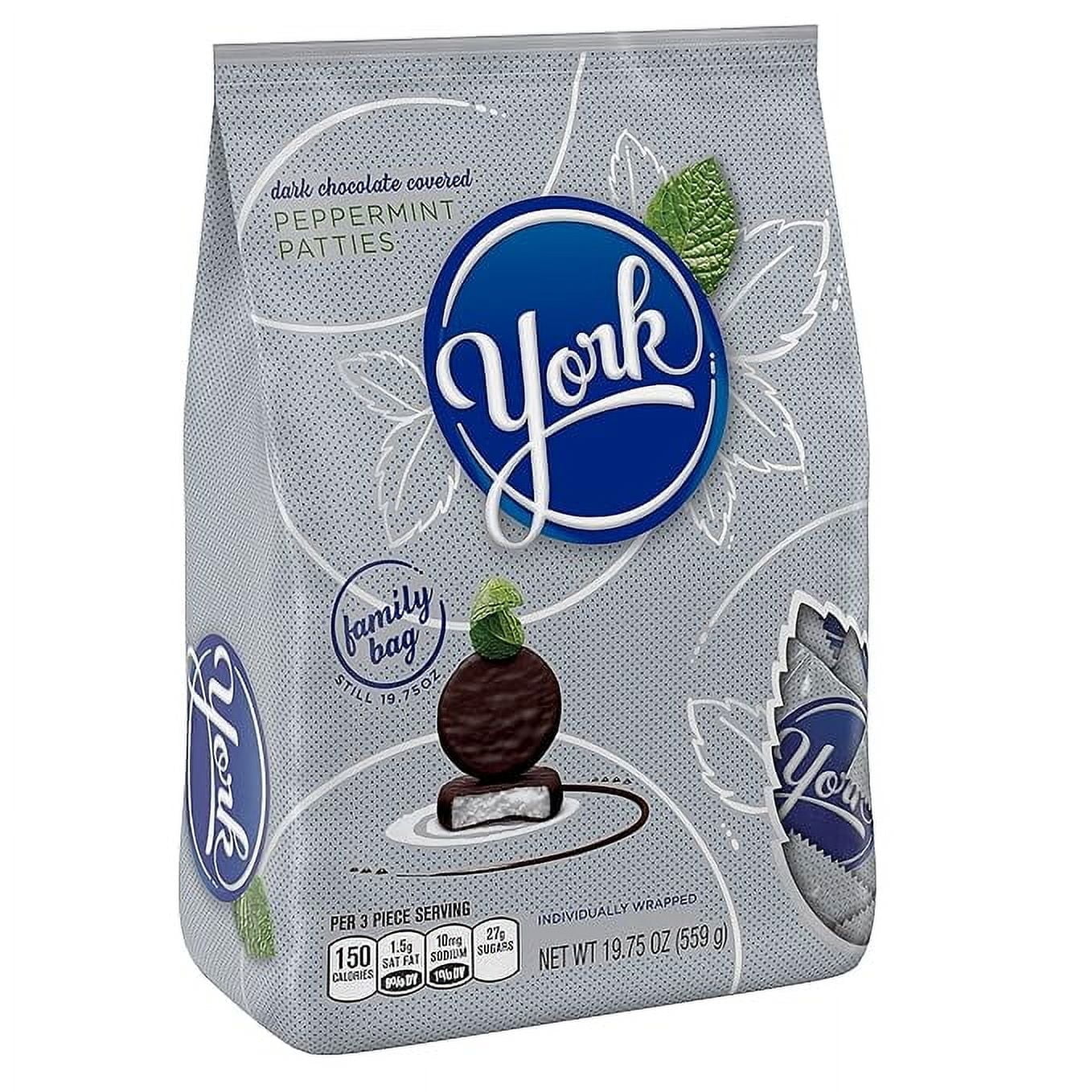 YORK Peppermint Patties Dark Chocolate Covered Mint Candy, 19.75 Oz
