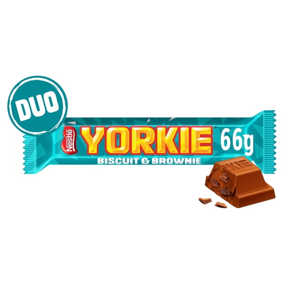 YORKIE DUO Biscuit & Brownie 66g, Imported from Britain