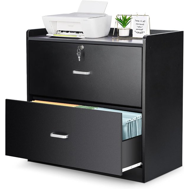 YORKING Wood Lateral File with Lock, Storage Filing