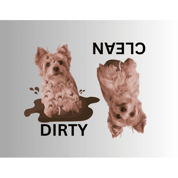 YORKSHIRE TERRIER Clean Dirty Dishwasher Flexible Magnet