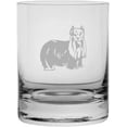 thumbnail image 1 of YORKSHIRE TERRIER Dog Themed Etched 10.25oz Crystal Rocks Whisky Glass, 1 of 1
