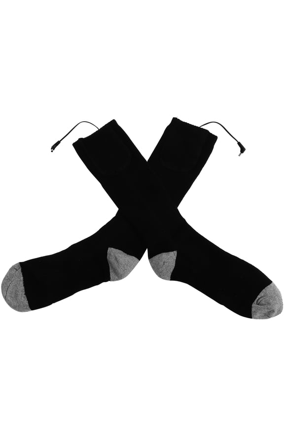 1 Pair Black Thermal Socks for Men with Rechargeable Battery