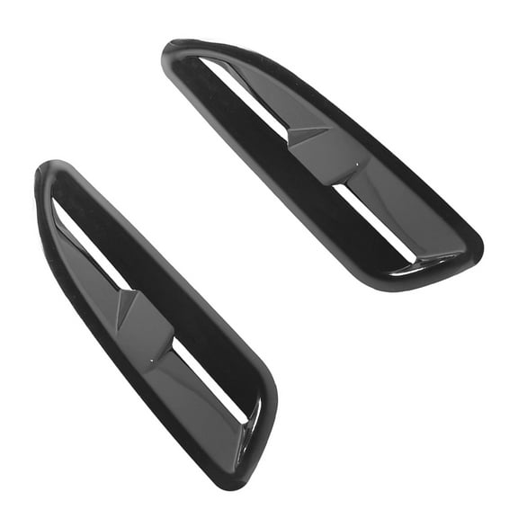 YOSADIER 1 Pair Engine Hood Side Vent Cover Car Hood Sticker 40X13cm Black Abs