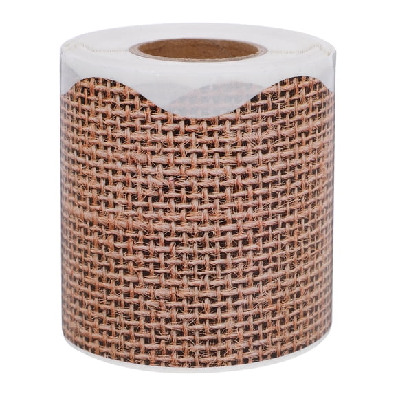 YOSADIER 1 Roll Scalloped Bulletin Border Trim Decorative Copper Plate Stickers for Baby Shower Wedding Projects
