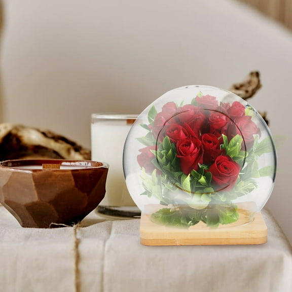 YOSADIER 1 Set Micro Landscape Plant Glass Flowerpots Assorted Color Storage Container Home Decor 12x12cm