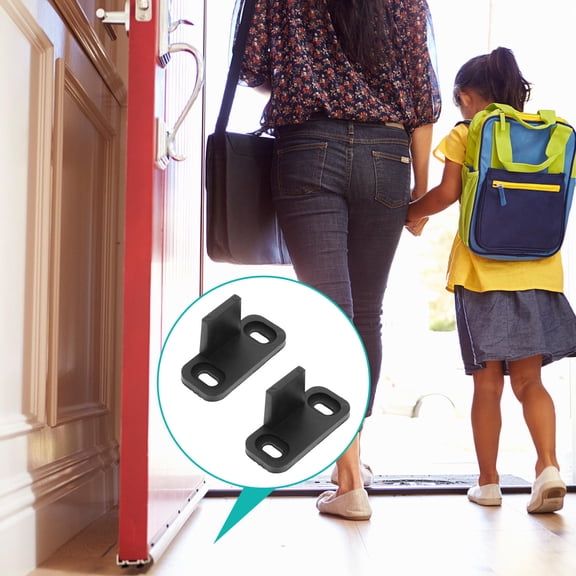 YOSADIER 1Set Bypass Door Track Guide Durable Pom Sliding Door Floor Guide Black