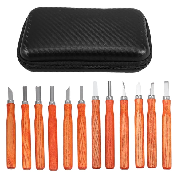 YOSADIER 1 Set Wood Working Chisel Kit Brown Zinc Alloy Carving Tools for DIY Workshop and Handmade Projects