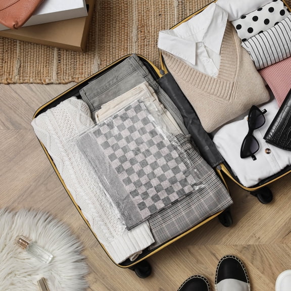 YOSADIER 100 Pcs Multifunctional Self Sealing Storage Bags Clear PE Bags for Packing Supplies