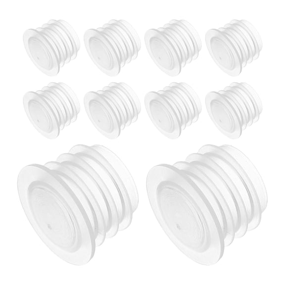 YOSADIER 100Pcs Reusable Transparent Plastic Bottle Caps with Leakproof Thread Seal