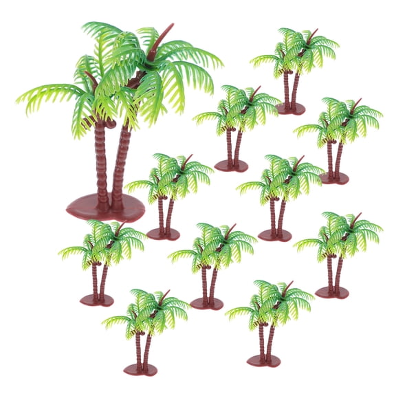 YOSADIER Set of 10 Faux Coconut Trees with High Realism, Materials, Perfect for Store and Home Decoration