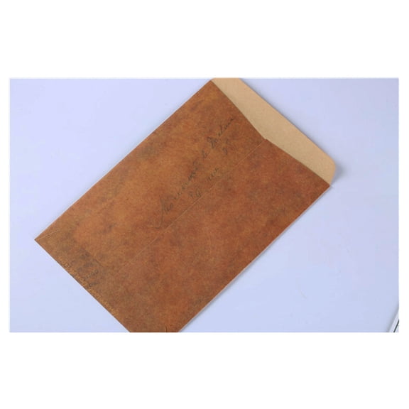 YOSADIER 10Pcs Photo Envelopes Retro Kraft Paper Orange Simple Vintage Design