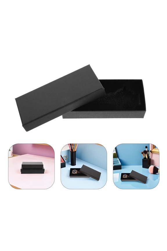 10Pcs Black Rectangular Watch Display Box Elegant Watch Presentation Stand