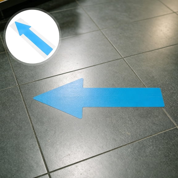 YOSADIER 10Pcs Blue Self Adhesive Arrow Stickers with Waterproof Coating for Indoor Directional Use