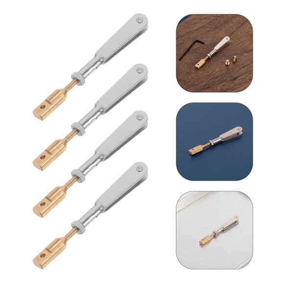 YOSADIER 10Pcs Metal Clevis with Pull Rod Connector Rc Aircraft Parts for Easy Installation and Repair
