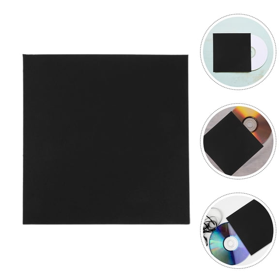 YOSADIER 10Pcs Paper Dvd Organizer Sleeves Black Portable Cd Storage Case for Professional Packaging