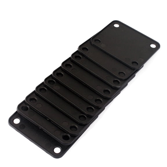 YOSADIER 10Pcs Black Guitar Neck Plate Made from Durable Plastic Material