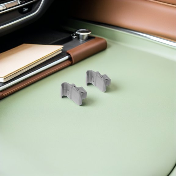 YOSADIER 10-Piece Plastic Sun Visor Clips for Car Mirror Fastener Replacement, Quick Release, Gray