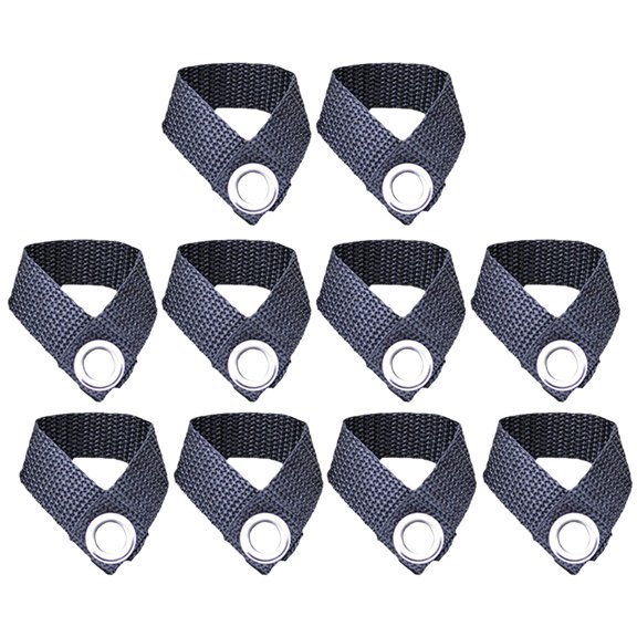 YOSADIER Camping Tent Pole Fixators Black Nylon Easy Install for Outdoors 10Pcs