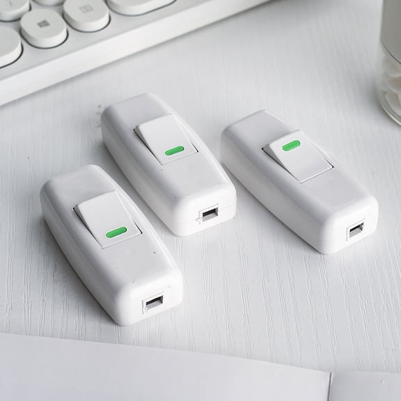 YOSADIER 10Pcs Practical Switch For Table Lamp Copper White Electrical Light Switch