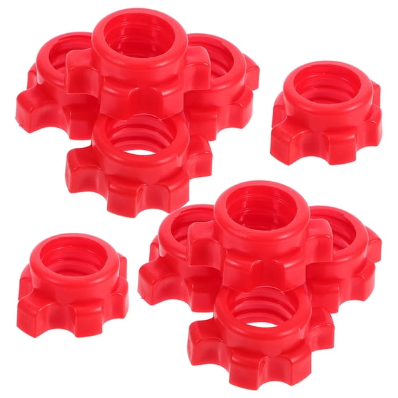 YOSADIER 10Pcs Red Dumbbell Weight Clips with Nonslip Texture for Quick Tightening and Release