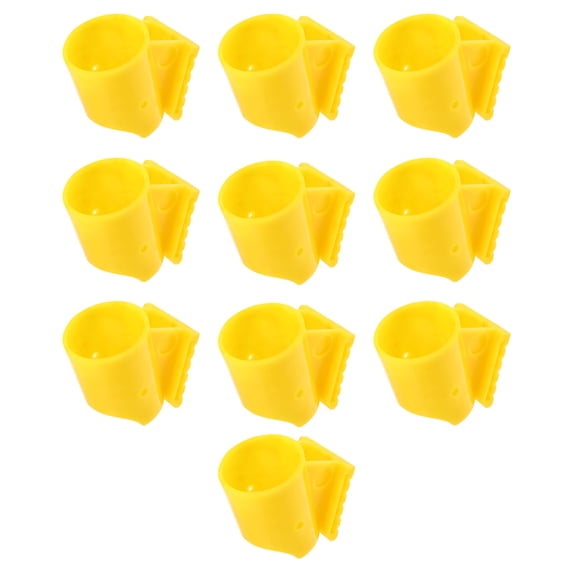 YOSADIER 10Pcs Tree Brace Support Kit Plastic Yellow for Anti Freezing and Anti Aging Tree Stabilizer 7x6cm