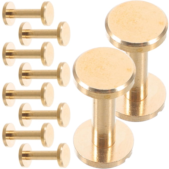 YOSADIER 10pcs Leathercraft Binding Screws Flat Installation Professional Hardware