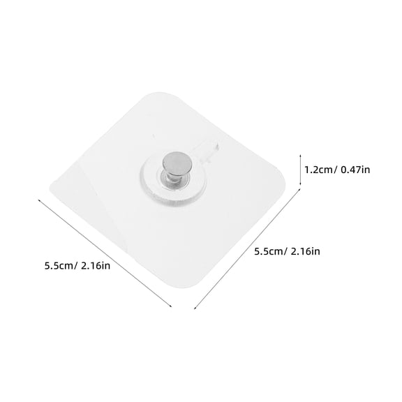 YOSADIER 10pcs Clock Hanging Hooks with Heavy Duty Support Transparent Wall Mounting Accessories for Kitchen