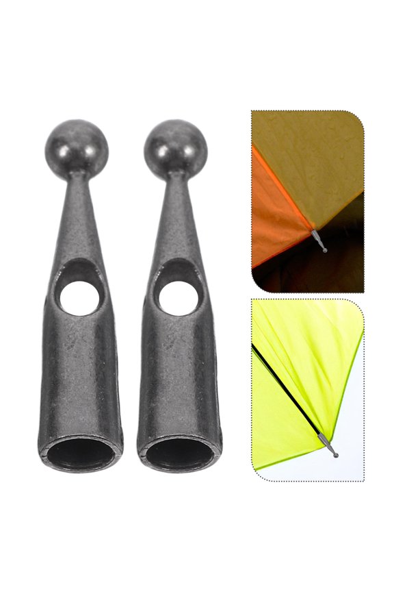 Black Metal Umbrella Tip Beads, Universal Fit Replacement Tips, Easy Installation, for Umbrella Repair