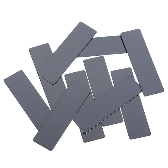 YOSADIER Stainless Steel Engraving Blanks Black Metal Name Tags for Office Use, Badges, Easy