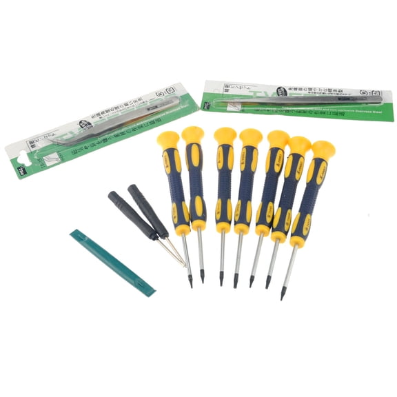 YOSADIER 12-Pcs Repair Kit Assorted Color Stainless Steel Hard Plastic For Cellphones Laptops And Glasses Repair