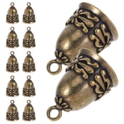 YOSADIER 12Pcs Brass Bells for Crafting Small Vintage Brass Doorbell Ornaments Golden Color