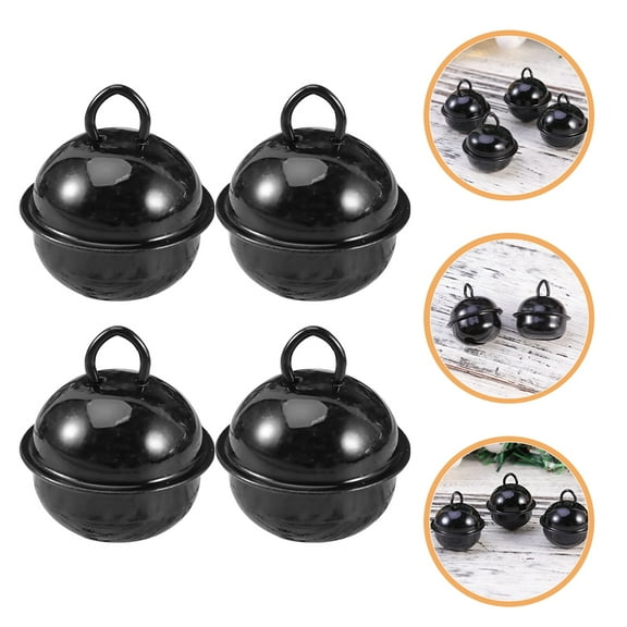 YOSADIER 12Pcs Black Vintage Bells for Crafting Accessories and Holiday Ornaments