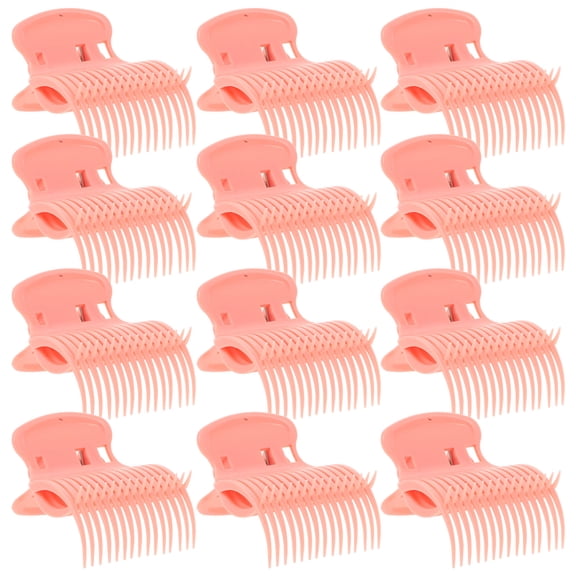 YOSADIER 12Pcs Hot Roller Securing Clips Beige Designed for Safe Hair Care and Styling At Home