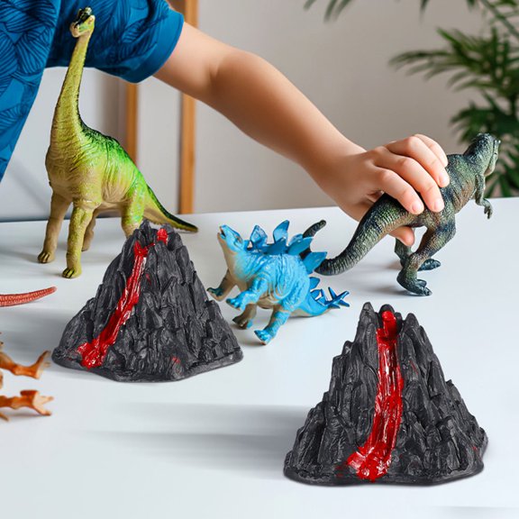 YOSADIER 12Pcs Realistic Dark Grey Volcano Ornament for Fish Tank Sand Table Decor