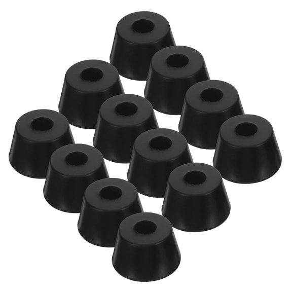 YOSADIER 12Pcs Round Rubber Anti Vibration Speaker Feet Pads with 12Mm Hole for Enhanced Sound Quality