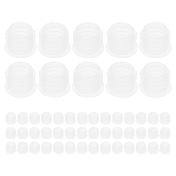 YOSADIER 150Pcs Transparent Plastic Bottle Stoppers Reusable Closure Plugs for Salt and Pepper Shakers