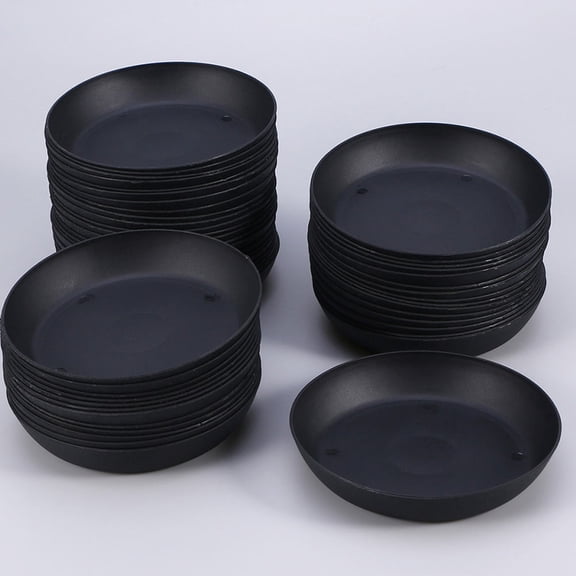 YOSADIER 15Pcs Plastic Flower Pot Plate Flexible Waterproof Tray for Balcony and Garden