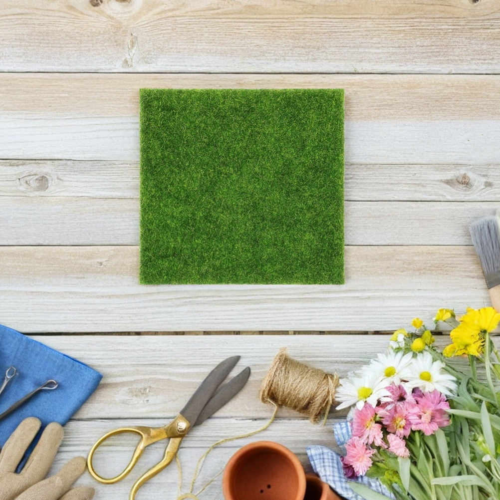 YOSADIER Realistic Artificial Green Moss Decoration Plastic Plant for Office Versatile Use