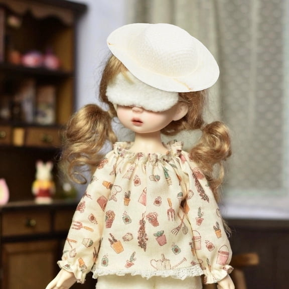 YOSADIER 15pcs Miniature Knitting Caps For DIY Craft Material In Beige Fabric For Crafters