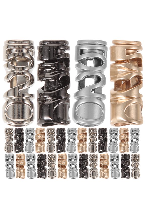 16Pcs Cord Locks for Drawstrings Metal Shoelace End Caps Cord Stops for DIY Hoodie Pants Accessories