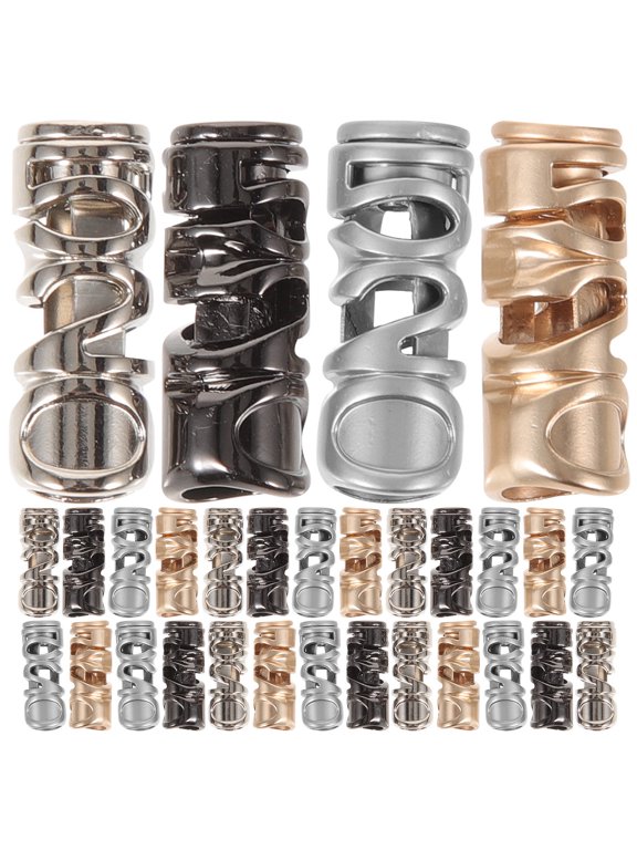 16Pcs Cord Locks for Drawstrings Metal Shoelace End Caps Cord Stops for DIY Hoodie Pants Accessories