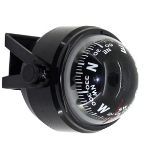 YOSADIER 1PC Automobile Compass Black Sphere for Marine and Outdoor Use