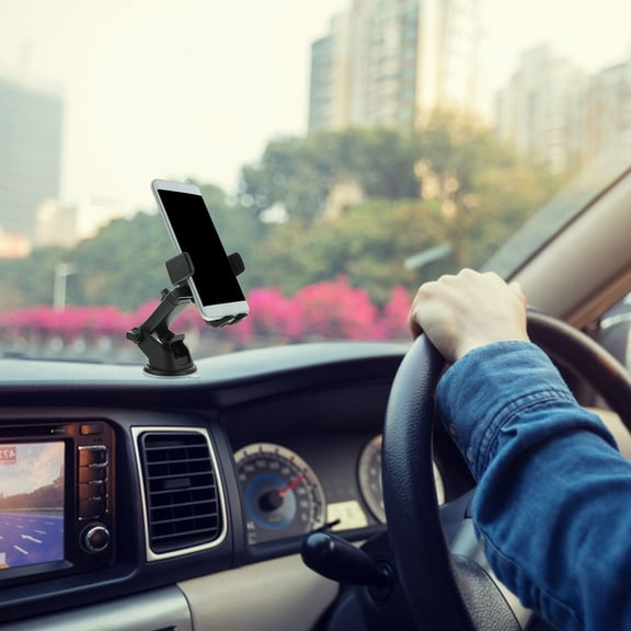 YOSADIER Car Mount for Phone Black Compatible with Most Phones One Hand Use