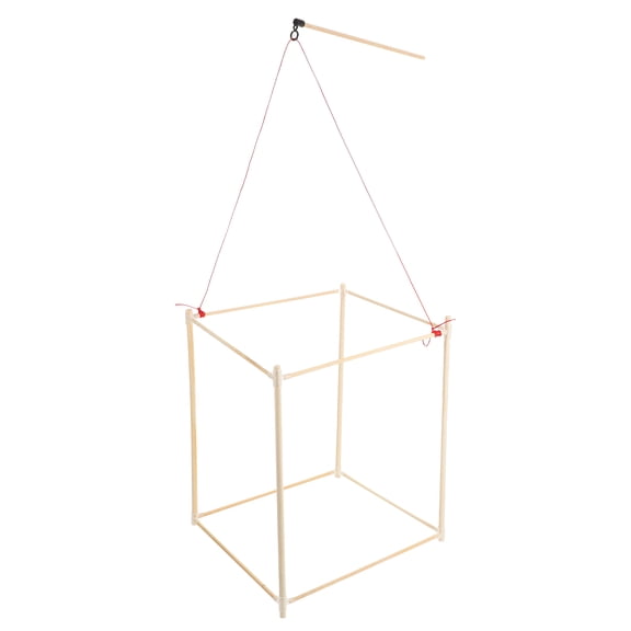 YOSADIER 1 Pack Beige Wood Craft Lantern Stick for New Year Decoration and Home Decor